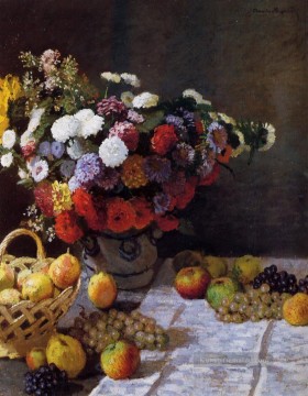 Blumen und Obst Claude Monet Ölgemälde